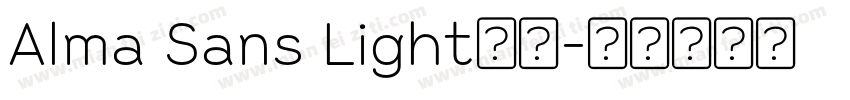 Alma Sans Light字体字体转换
